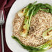 A plate of Organic Brown Basmati Rice and vegetables.