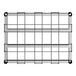 A grid of metal bars on a white background.