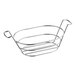 A Clipper Mill stainless steel oval basket with handles.