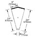 A white drawing of an Eagle Group Spec-Bar 30 Degree Inner Corner Workboard.