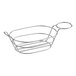 A Clipper Mill stainless steel oval basket with handle.
