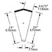 A black and white diagram of an Eagle Group WBIC15-24 Spec-Bar inner corner workboard with measurements in a triangle.