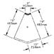 A diagram of a triangle with measurements.