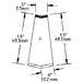 A diagram of an Eagle Group WBOC15-19 Spec-Bar 15 Degree Outer Corner Workboard.