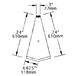 A diagram of a triangle with measurements.