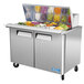 Turbo Air MST-48-18 48 inch 2 Door Mega Top Refrigerated Sandwich Prep Table