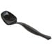 A black plastic serving spoon with a long handle.