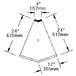 A diagram showing measurements for a triangle.