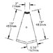 A drawing of an Eagle Group WBOC30-19 Spec-Bar 30 degree outer corner workboard with measurements.