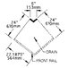 An Eagle Group underbar workboard outer corner unit.