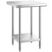 A Regency stainless steel work table with undershelf.