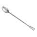 A Vollrath solid stainless steel basting spoon with a long handle.