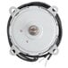 A round metal Avantco motor with black and white wires.