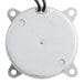 A round metal Avantco motor with black and white wires.