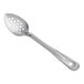 A close-up of a Vollrath stainless steel perforated basting spoon.