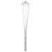 A Vollrath stainless steel French whisk with a handle on a white background.