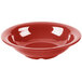 A red GET Diamond Harvest melamine bowl.