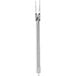 A silver metal Vollrath hooked handle pot fork.