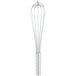 A Vollrath stainless steel French whisk with a handle on a white background.