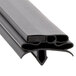 A close-up of a black rubber True Equivalent Magnetic Drawer Gasket with two holes.
