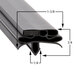 A black rubber magnetic drawer gasket for a True refrigerator with measurements.