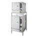 A stainless steel Cleveland Double Deck SteamChef with two doors and two racks.