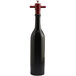 a black bottle with a white lid