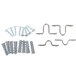 A set of screws and hooks for an American Metalcraft pizza pan rack.