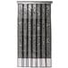 A black and white mesh strip curtain.