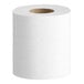 A roll of white, 2-ply standard toilet paper.
