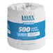 A roll of Lavex Premium 2-ply toilet paper with 500 sheets, individually wrapped.