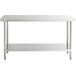 A Regency stainless steel work table with undershelf.