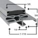 A diagram of a grey plastic profile with measurements.