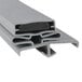 A grey plastic Beverage-Air magnetic door gasket with two holes.