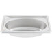 A Vollrath stainless steel oval pan on a white background.