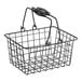 An American Metalcraft black wire market basket with a handle.