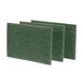 Scrubble by ACS S86 9 inch x 6 inch Heavy-Duty Green Scouring Pad - 10/Pack