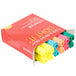 A white box of Universal desk style highlighters in assorted fluorescent colors.