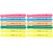 A group of six Universal chisel tip highlighters in different colors.