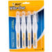 A package of 4 Bic Wite-Out Shake 'n Squeeze pens with white caps.