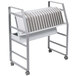A white metal Luxor tablet charging cart.