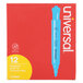 A box of Universal blue chisel tip highlighters.