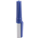 A blue and white Universal oil-based ballpoint pen with a white background.