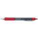 A Universal red and grey rollerball gel pen.