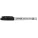 A Universal black fine point permanent marker.