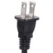 A black electrical plug with two plugs on it.