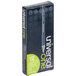 A white box of 12 Universal One blue fine point pens with comfort grips.