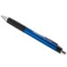 A blue Universal One retractable ballpoint pen with black accents.