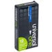 A box of 12 Universal One ink blue medium point retractable ballpoint pens.