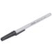 A Universal oil-based ballpoint pen with a black tip and silver barrel.